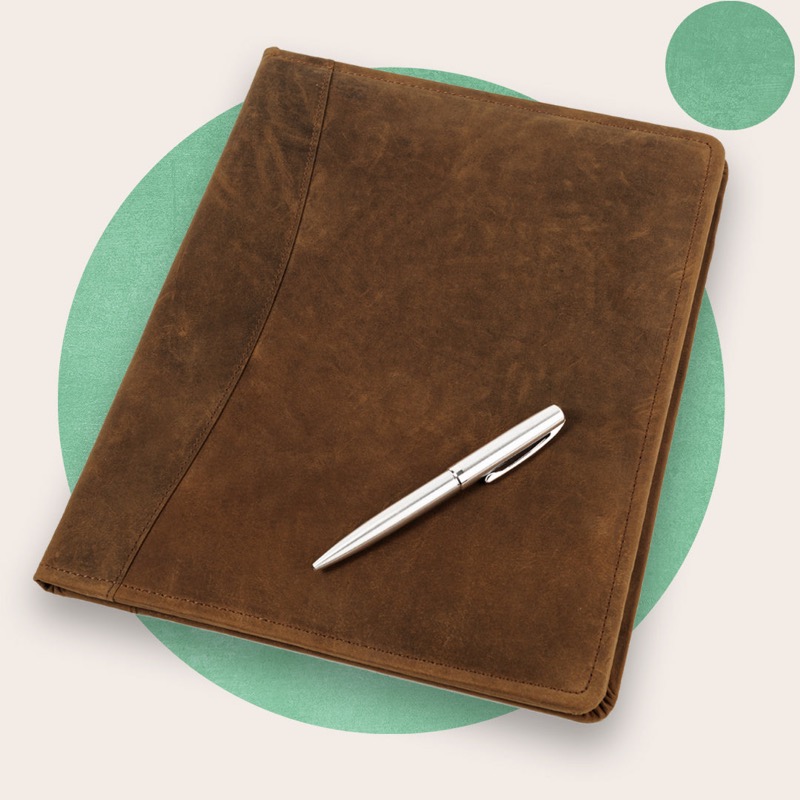 Moonster Leather Portfolio Professional Organizer Padfolio