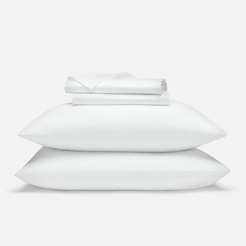 Brooklinen Luxury Sateen 4 Piece Sheet Set - Queen White