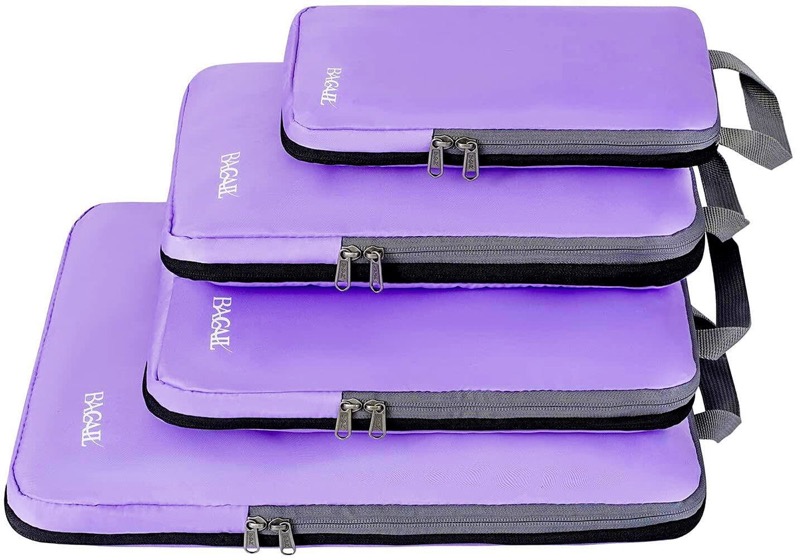 BAGAIL Compression Packing Cubes 6-Pack (Half Mesh)