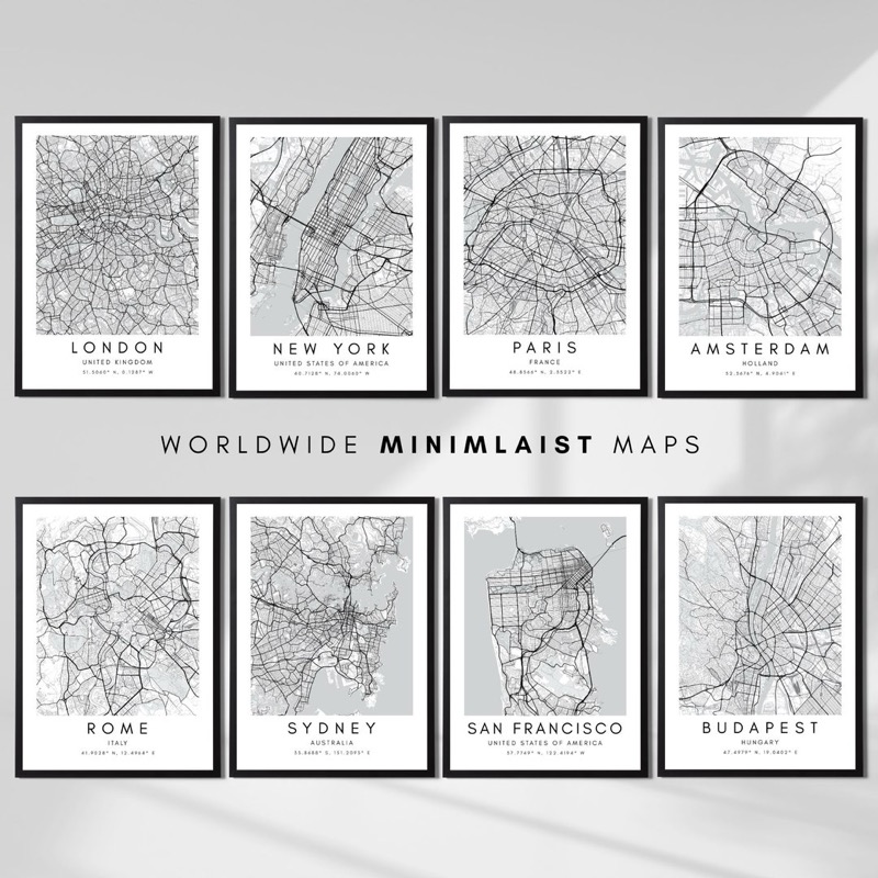 Any City Map Print, Custom Locations