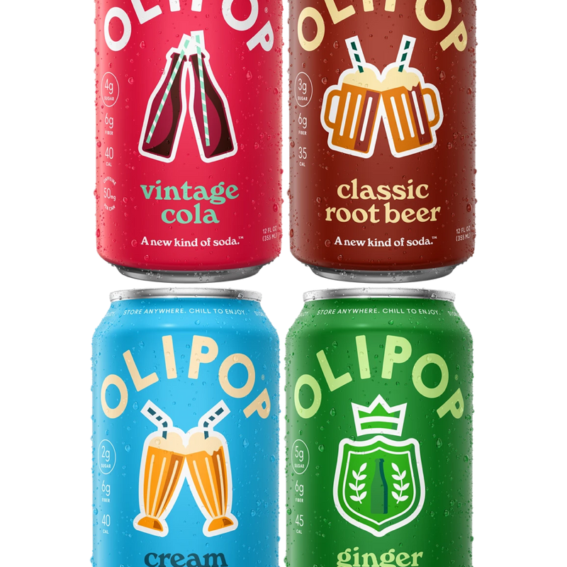 OLIPOP Taste Test Pack, 12-Flavor Soda Variety Pack