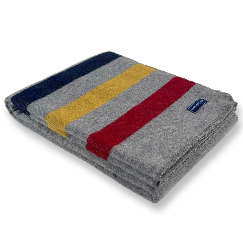 Faribault Mill Frontier Wool Throw Blanket (Gray)