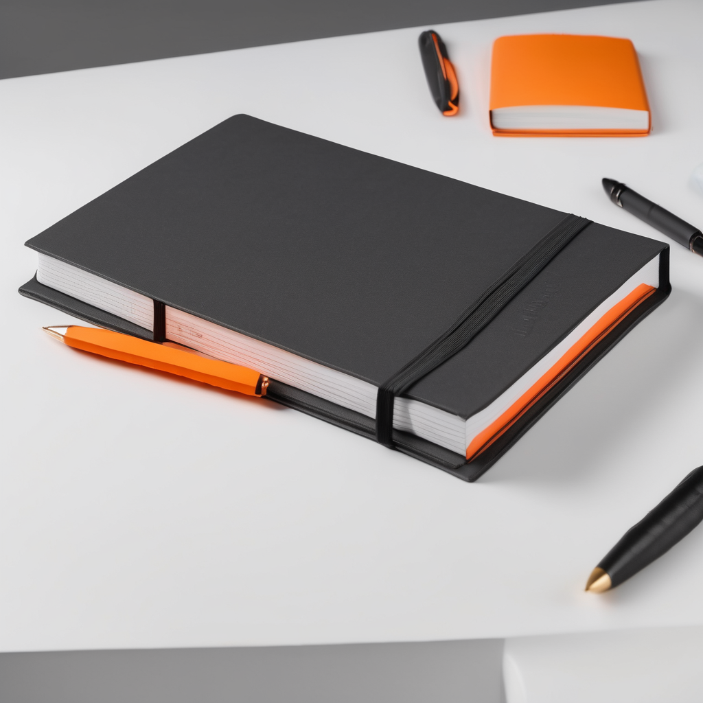 Hardcover notebook with pen